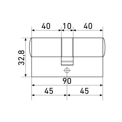 Стандарт MAX 90 (45х45) BL 5кл мат.черный перф.ключ/ключ Цилиндровый механизм
