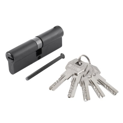Стандарт MAX 90 (45х45) BL 5кл мат.черный перф.ключ/ключ Цилиндровый механизм