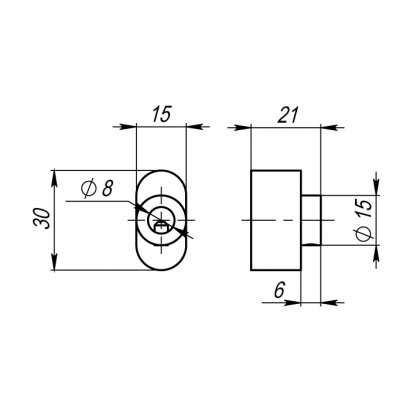 Вертушка на шток цилиндра T.Knob-S (CB-S) SG-1 мат.золото