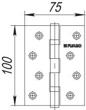 Петля универсальная IN4200U AB (2BB 100x75x2,5) бронза