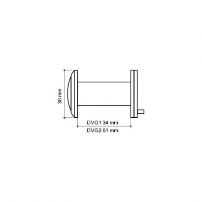 Глазок дверной, оптика стекло DV-PRO 2/85-55/BR (DVG2) CP хром