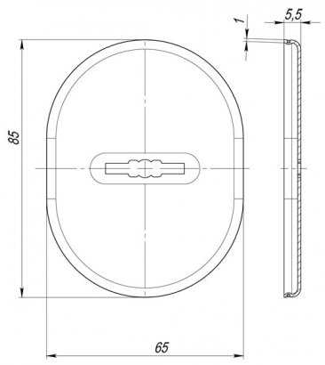 Накладка на сувальдный замок ESC.S.SF/OV.475 (ESC 475) СР хром