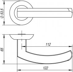 Ручка раздельная R.TL54.ALFA (ALFA TL) ABG-6 зеленая бронза