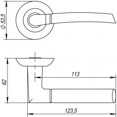 Ручка раздельная R.TL54.ARDEA (ARDEA TL) ABG-6 зеленая бронза