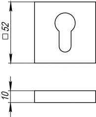 Накладка под цилиндр ET.K.DM51 (ET DM) CP-8 хром