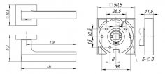 Ручка раздельная K.DM51.FLASH (FLASH DM) CP/SN-8 хром/матовый никель