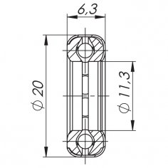 Подшипник к приварной петле T1/141-20