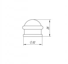 Упор дверной напольный DFIX/F26 (DS PF-26) SG-4 мат.золото