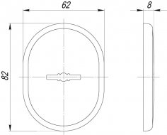 Декоративная накладка на сувальдный замок со шторкой PS-DEC CT (ATC Protector 1) SC-14 Матовый хром