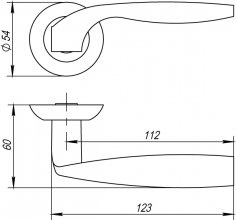 Ручка раздельная R.AR54.BOSTON (BOSTON AR) 140mm CP-8 хром