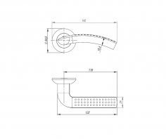 Ручка раздельная R.TL54.LOGICA (LOGICA TL) 105mm SN/CP-3 матовый никель/хром