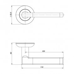 Ручка раздельная R.ZR54.AXIS (AXIS ZR) BL-24 черный