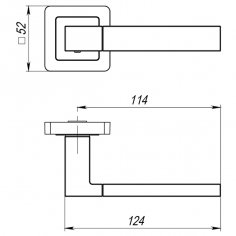 Ручка раздельная K.QL52.STYLE (STYLE QL) BL-24 черный