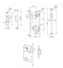 Корпус замка MAGN5300-M-C (5300-M-C) AB бронза