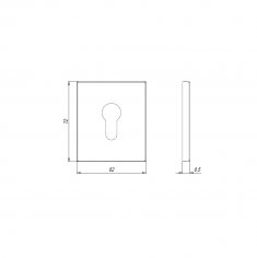 Накладка на цилиндр ESC.C.USS/K (ET Protector/USS) SN матовый никель