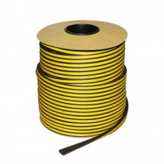 Уплотнитель самоклеящийся ADH/D-9x7,5mm, BLACK черный 100m