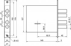 Замок накладной BORDER 86000-ЗН4-8/75-НШ1-002