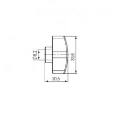 Вертушка на шток цилиндра T.Knob-Z (CB-Z) BL-24 черный