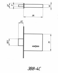 Замок врезной Ригель-ЗВ8-4С (5 кл)