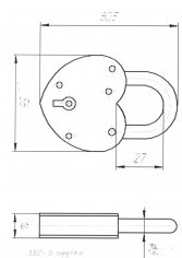 Замок навесной Старт-ЗВС-3 "Сердечко"