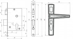 Замок врезной Зенит-ЗВ4-3.01 (бронза)