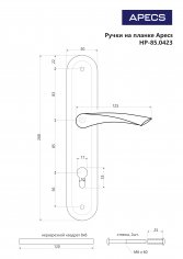 Ручки на планке Apecs HP-85.0423-G