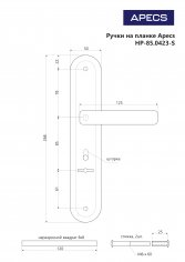 Ручки на планке Apecs HP-85.0423-S-CR