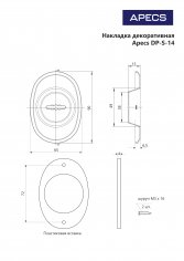 Накладка декоративная Apecs DP-14-S-AB