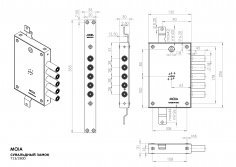 Замок врезной сувальдный MOIA 713/280D_02706 (правый)