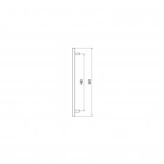 Ручка-скоба DOORLOCK PHS14/38/2ст, 400 мм/600  мм, SSS матовая нержавеющая сталь