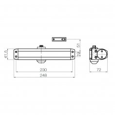 Дверной доводчик DOORLOCK DL180A BC EN 1-6/7 серебристый