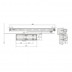 Дверной доводчик DOORLOCK DL100S EN 3 серебристый