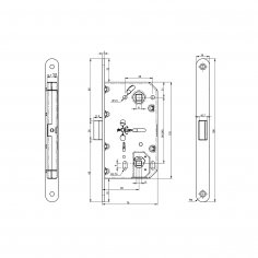 Замок дверной DOORLOCK 432, межкомнатный, полированная латунь