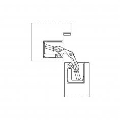 Дверная петля SIMONSWERK Tectus TE 340 3D скрытая, полированная латунь