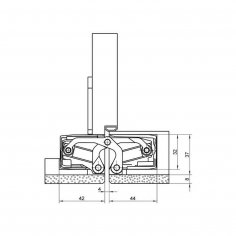 Дверная петля SIMONSWERK Tectus TE 640 3D A8 скрытая, покрытие под нержавеющую сталь