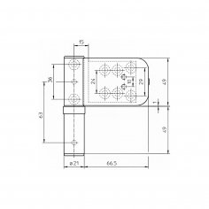 Дверная петля SIMONSWERK SIKU 3D Serie K 4045 накладная, белая