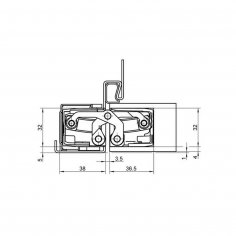 Дверная петля SIMONSWERK Tectus TE 640 3D F1 скрытая, полиэфирное покрытие под матовый хром