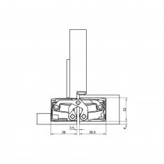 Дверная петля SIMONSWERK Tectus TE 540 3D F1 скрытая, полиэфирное покрытие под матовый хром