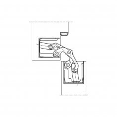 Дверная петля SIMONSWERK Tectus TE 540 3D скрытая, покрытие под нержавеющую сталь