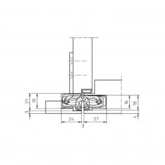 Дверная петля SIMONSWERK Tectus TE 240 3D F1 скрытая, полиэфирное покрытие под матовый хром