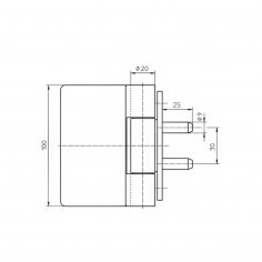 Дверная петля SIMONSWERK Variant Multi 2D VN 5046 штыревая,  оцинкованная