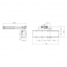 Дверной доводчик dormakaba TS73VEN2/4 серебристый