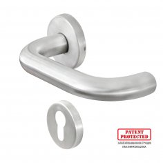 Ручка дверная DOORLOCK 038/F-S9/55 PZ U-form, матовая нержавеющая сталь