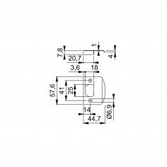 Запорная планка HCS SB-B F71 (полированная латунь)