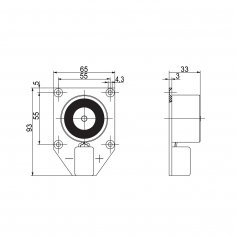Настенный электромагнит GEZE Type A с монтажной пластиной