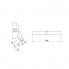 Нажимная балка для механизма DOORLOCK PD900FR-BAR, серебристый, 1130мм