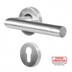 Ручка дверная DOORLOCK 040/F-55 PZ L-form, матовая нержавеющая сталь