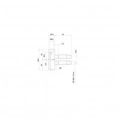 Дверная петля OTLAV 055 диаметр13мм (часть полотна), штыревая, никелированная
