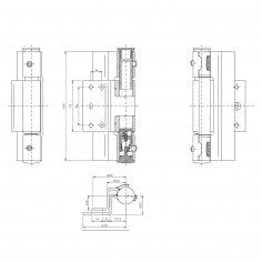 Дверные петли MAGGI HEAVY (F10-01.00/F10-01.00/F10-02.00) Mod.DL карточные, оцинкованные, комплект