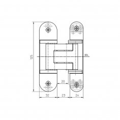 Дверная петля SIMONSWERK Tectus TE 311 3D FVZ 40 F1 скрытая, полиэфирное покрытие под матовый хром